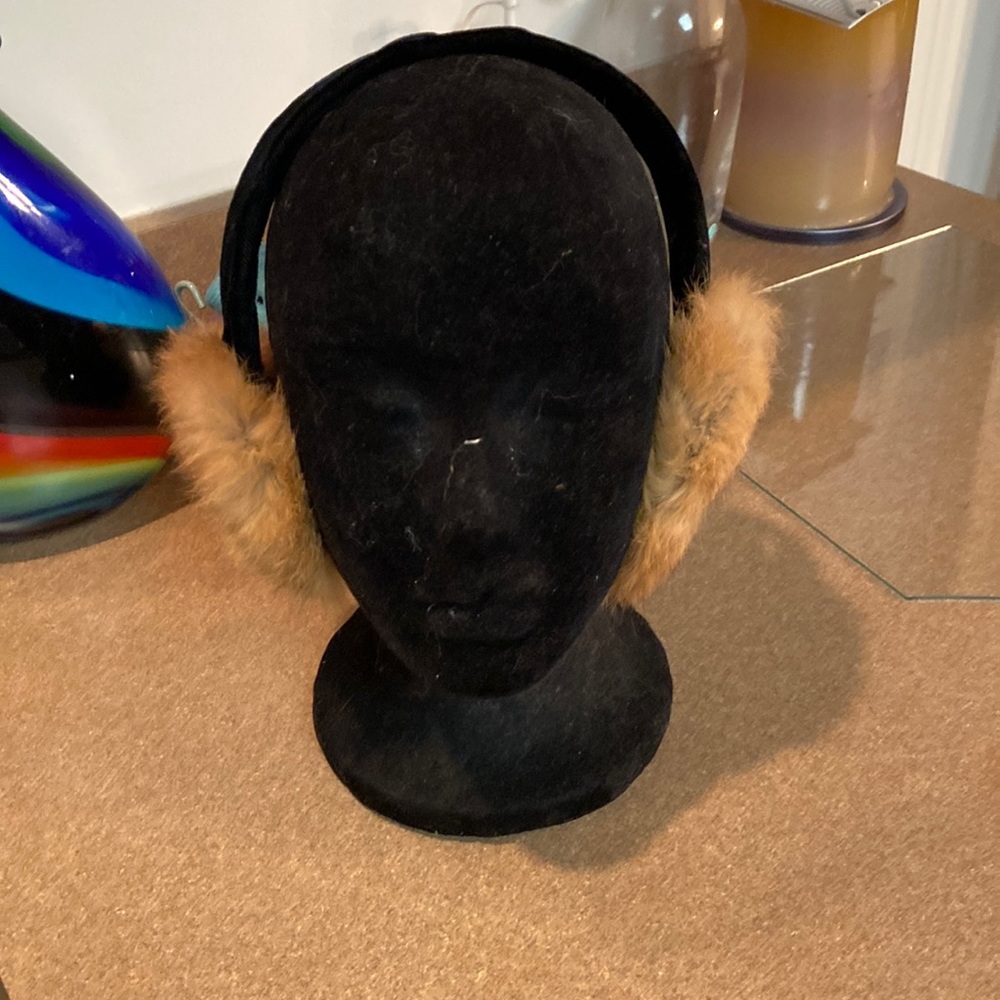 Faux Fur Ear Muffs - Tan Brown